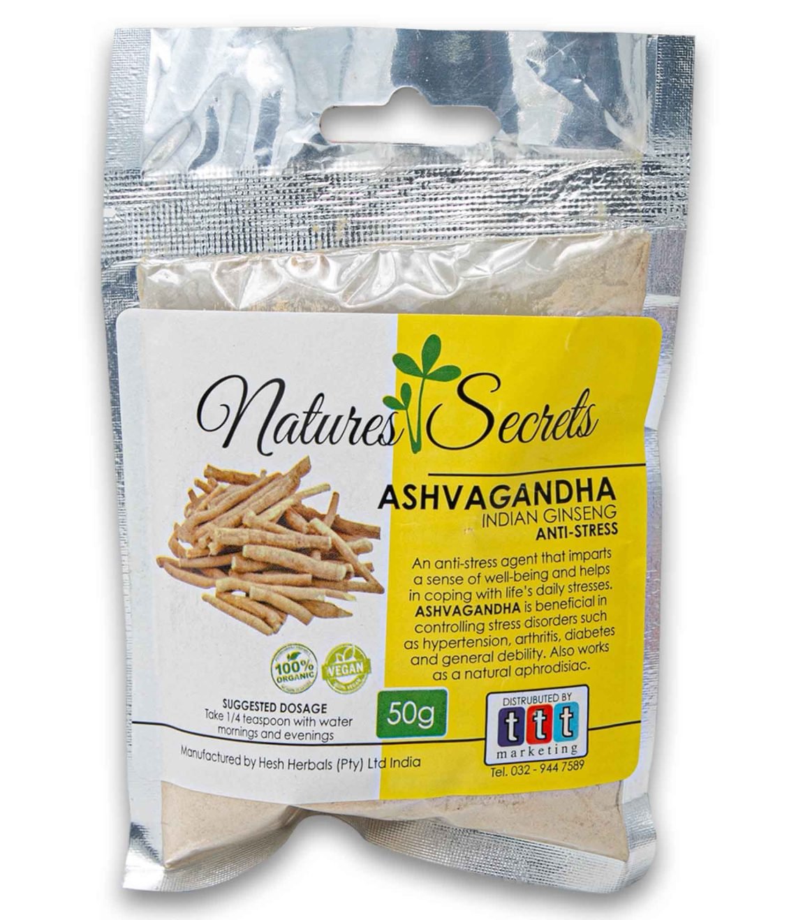 Ashvagandha Indian Ginseng 50g - Anti-Stress